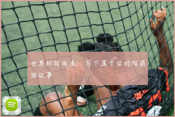 世界杯时间表：写下属于你的绿茵场故事